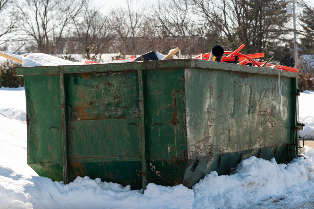 Green industrial Skip hire in the Snow